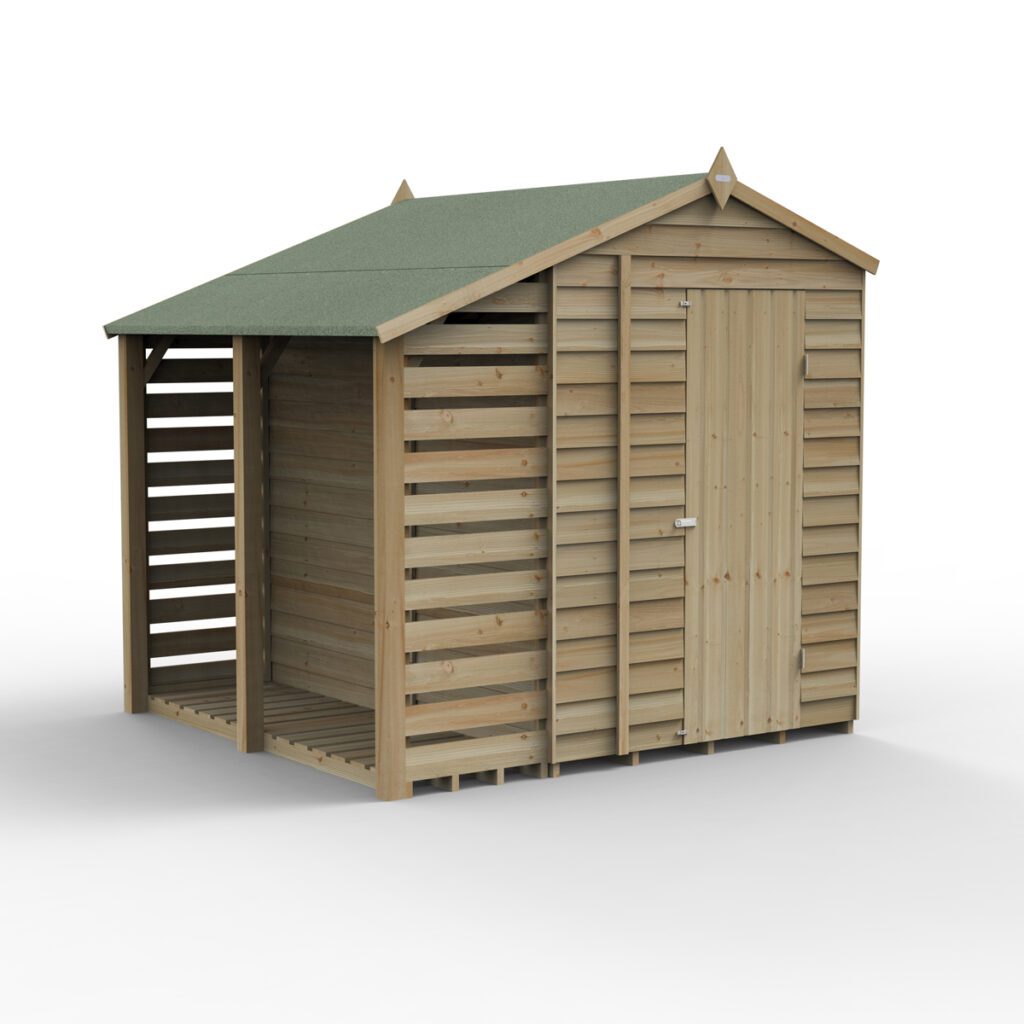 4LIFE Apex Shed 5×7 – Single Door – 2 Windows –  With Lean-To 5013053200704 2